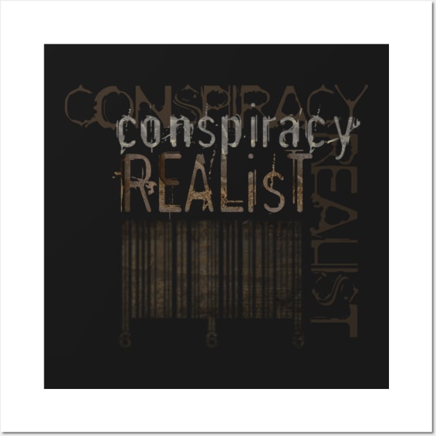 Conspiracy Realist (Barcode) Wall Art by jaytees